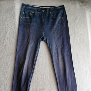 Blue Jean Printed Jeggings One Size